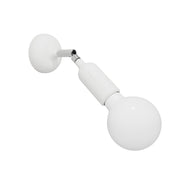 Lampada Fermaluce in silicone con snodo e con interruttore incorporato - Bianco
