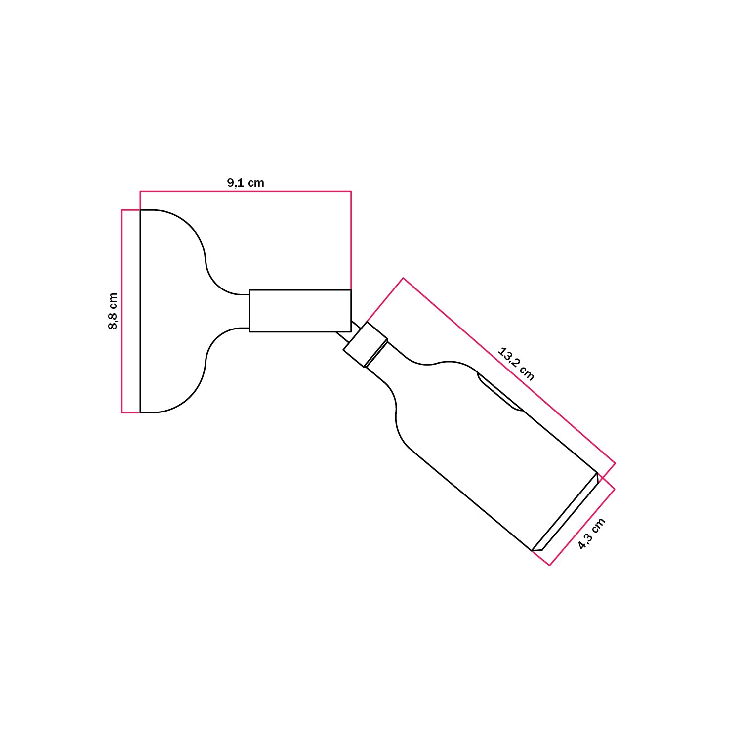 Lampada Fermaluce in silicone con snodo e con interruttore incorporato - Nero