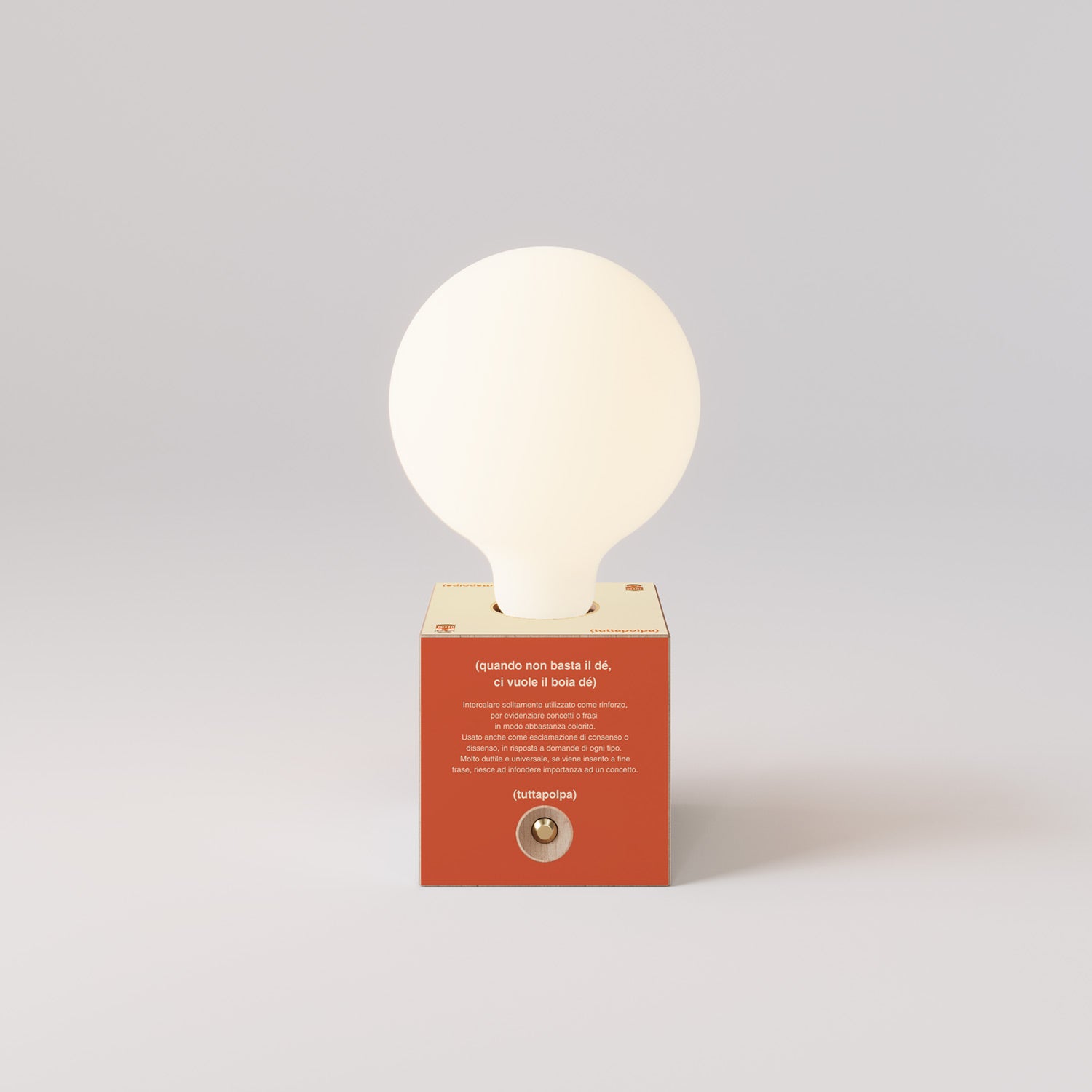 Cabless03 "Boia de" con lampadina globo effetto porcellana - Tuttapolpa
