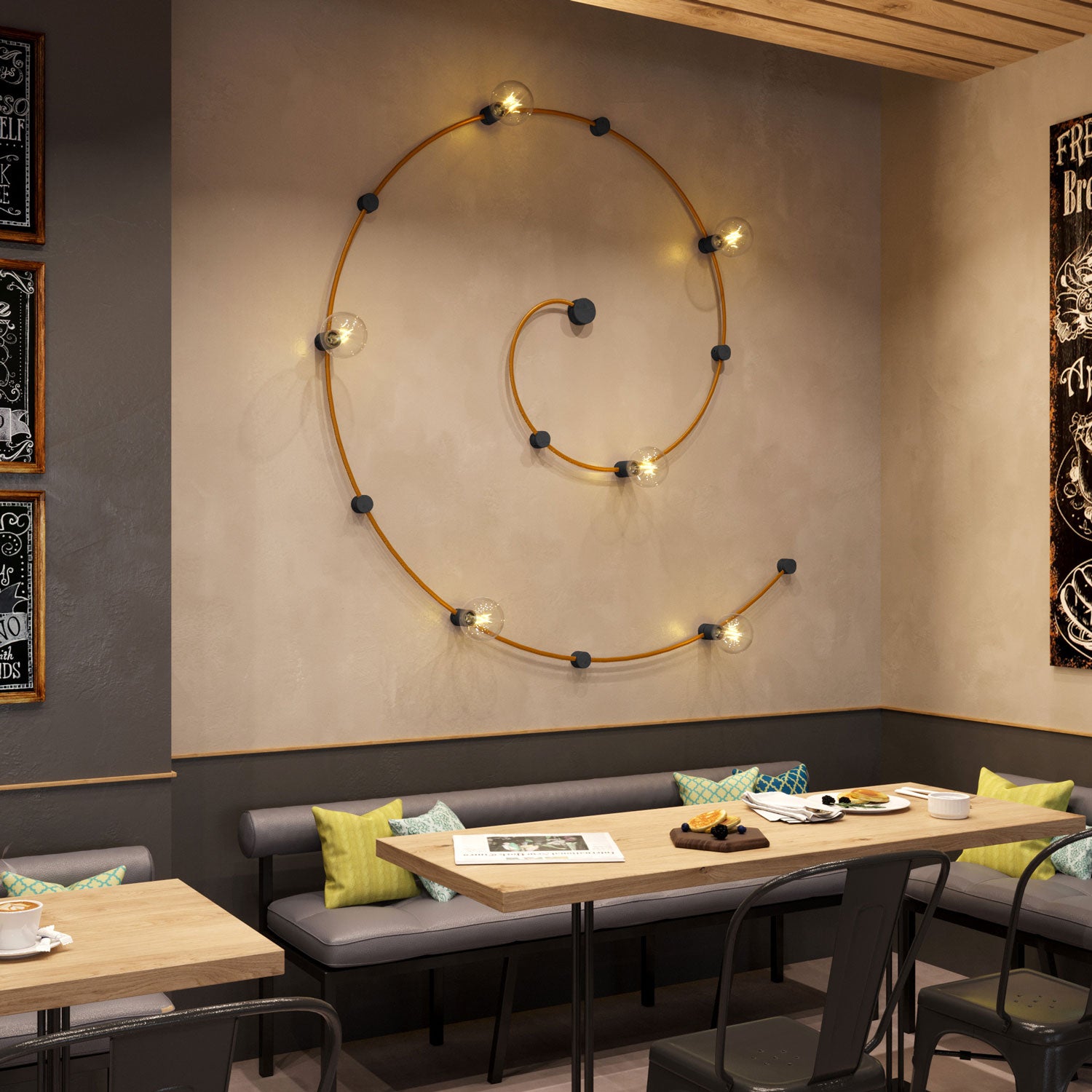 Terminale in legno per cavo per catenaria e sistema Filé. Made in Italy - Nero