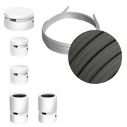 Sistema Filé Wiggle Kit - con cavo CM03 di 3 m per catenaria e 5 componenti in legno verniciato bianco per interni