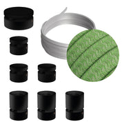 Sistema Filé Linear Kit - con cavo CX08 di 5 m per catenaria e 7 componenti in legno verniciato nero per interni