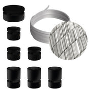 Sistema Filé Linear Kit - con cavo ECC37 di 5 m per catenaria e 7 componenti in legno verniciato nero per interni