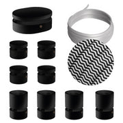 Sistema Filé Symmetric Kit - con cavo CZ04 di 5 m per catenaria e 9 componenti in legno verniciato nero per interni