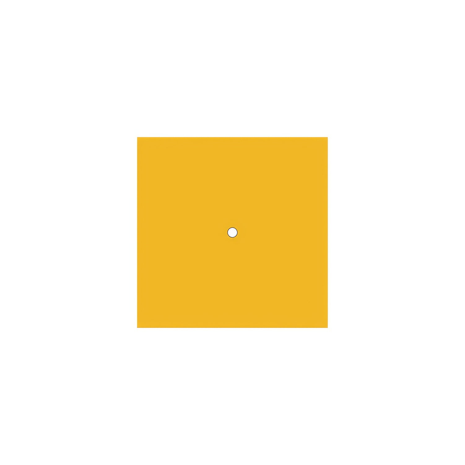 Rosone Rose-One quadrato, 200 mm con 1 foro e 4 fori laterali - Mostarda Bianco