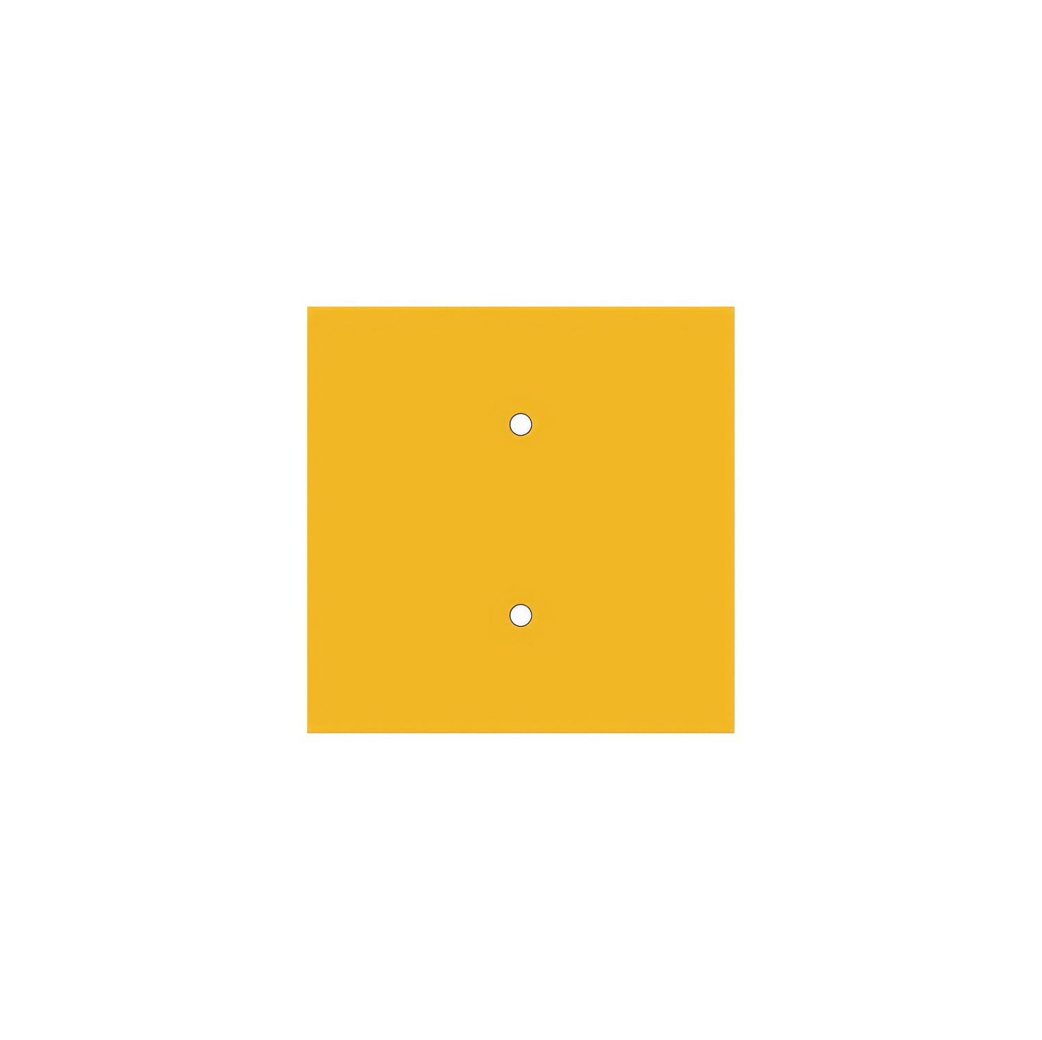 Rosone Rose-One quadrato, 200 mm con 2 fori e 4 fori laterali - Mostarda Bianco