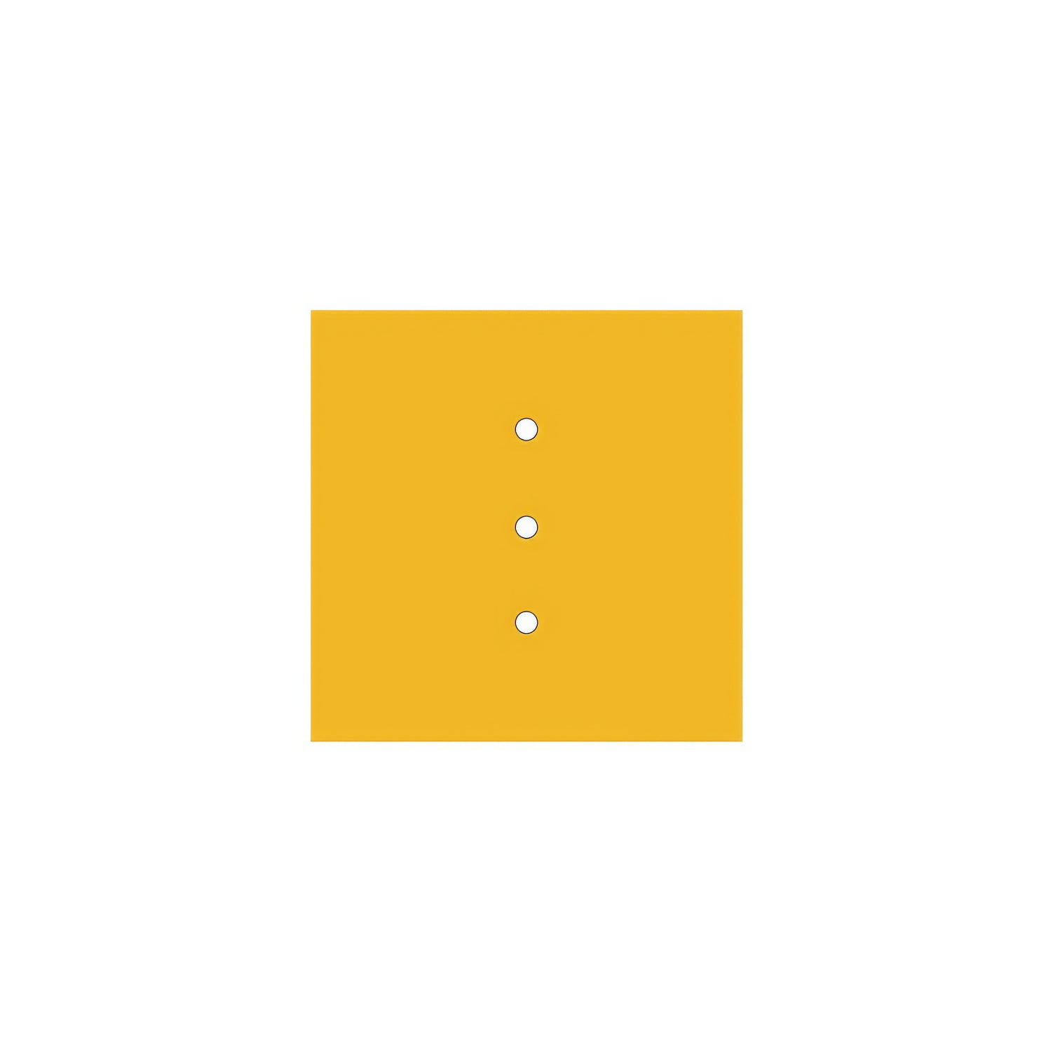 Rosone Rose-One quadrato, 200 mm con 3 fori in linea e 4 fori laterali - Mostarda Bianco