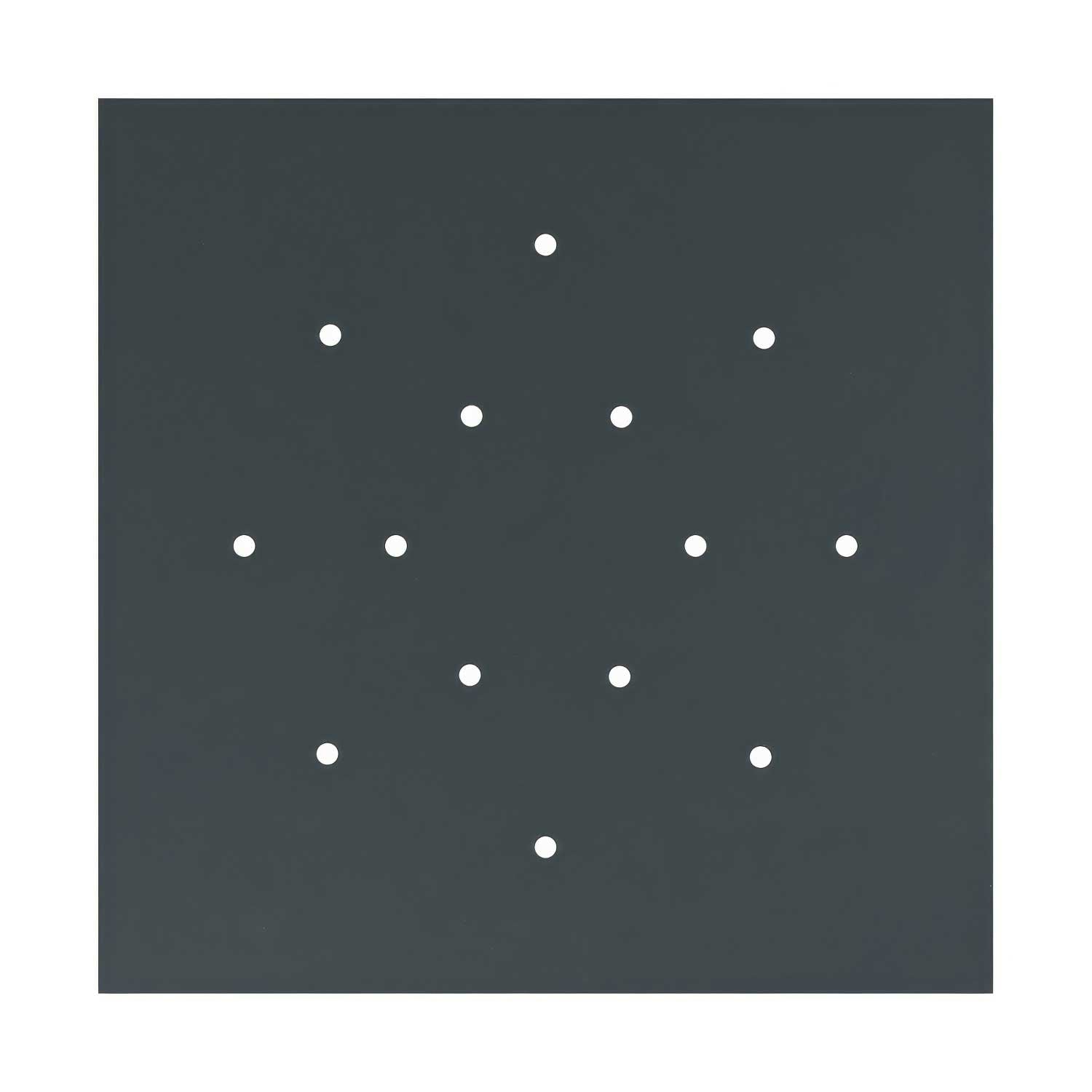 Rosone XXL Rose-One quadrato, 400 mm con 14 fori e 4 fori laterali - Antracite Bianco