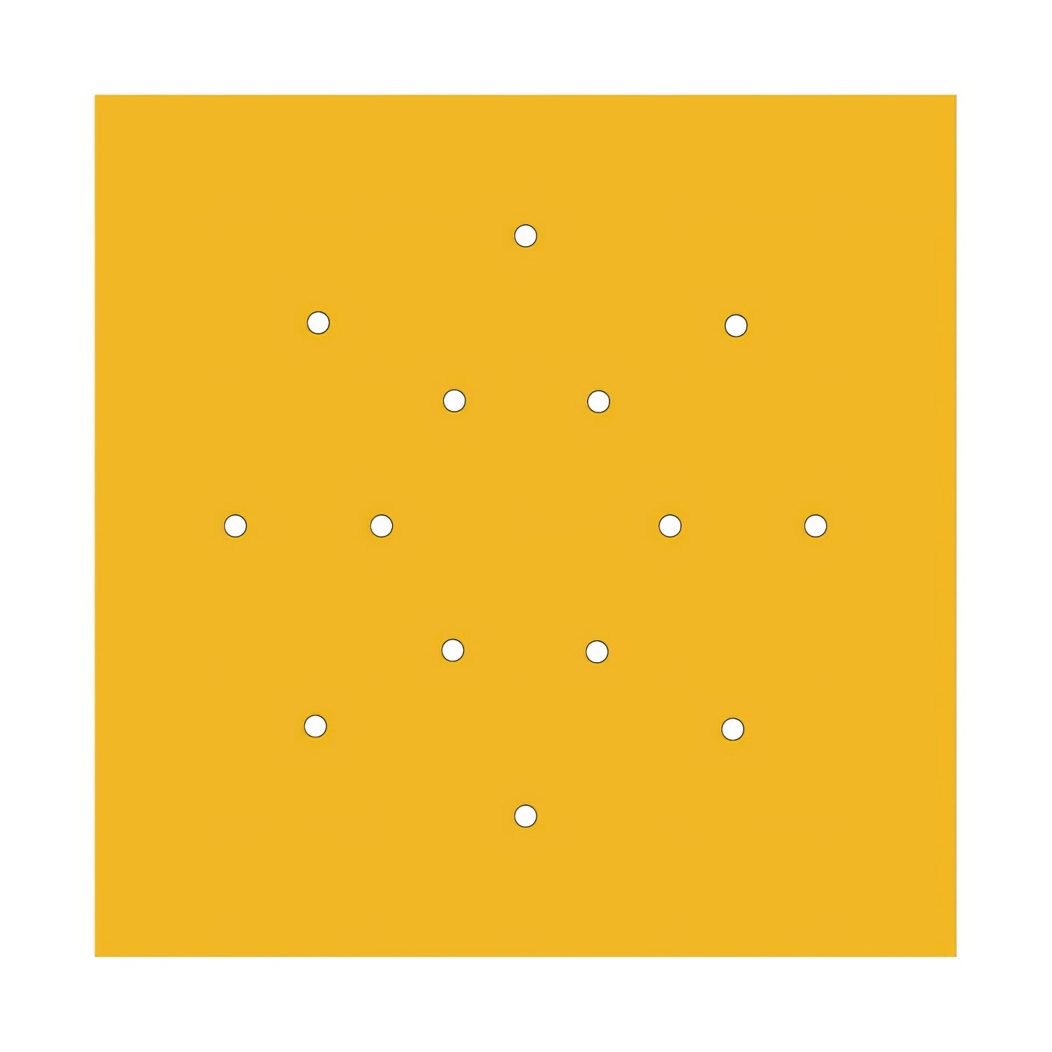 Rosone XXL Rose-One quadrato, 400 mm con 14 fori e 4 fori laterali - Mostarda Bianco