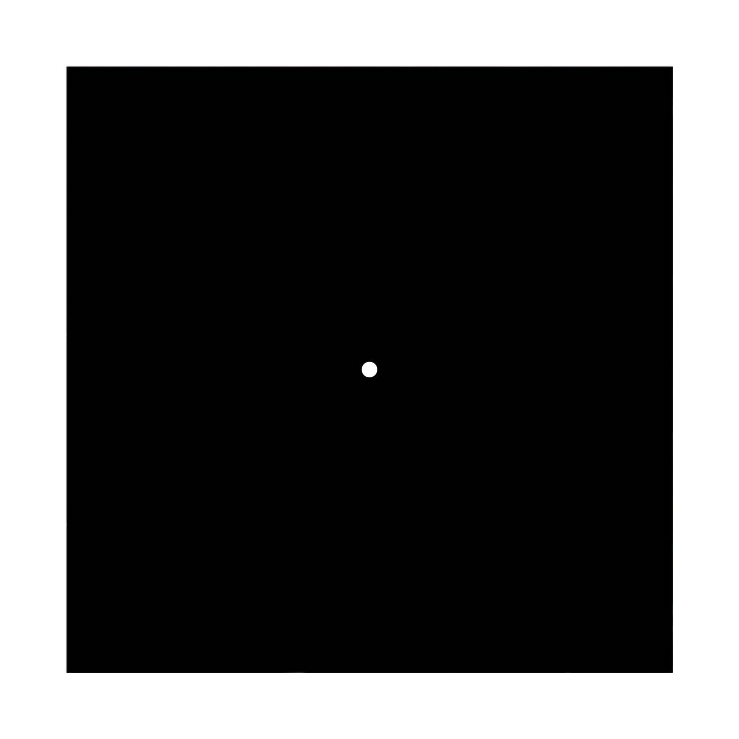 Rosone XXL Rose-One quadrato, 400 mm con 1 foro e 4 fori laterali - Nero opaco Bianco