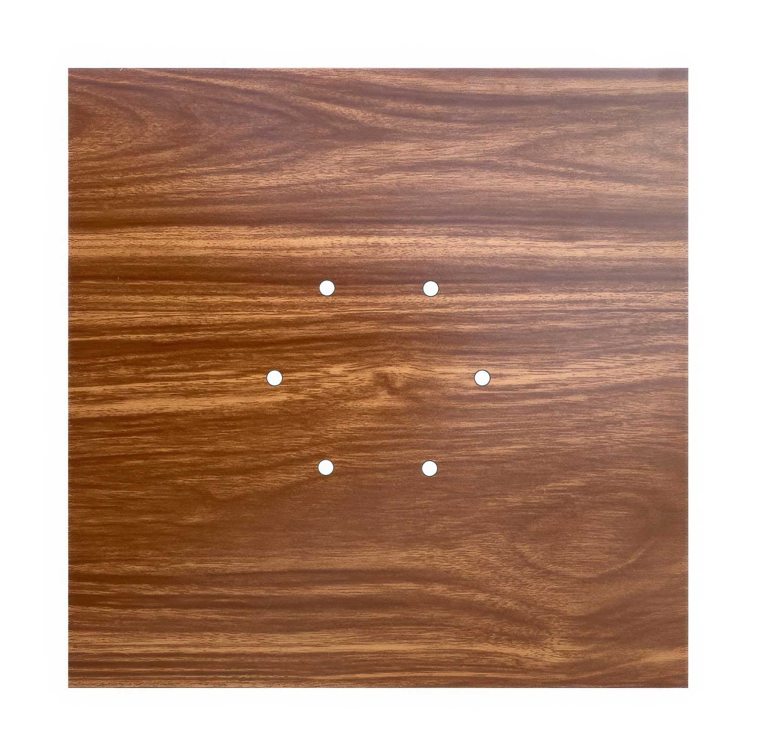 Rosone XXL Rose-One quadrato, 400 mm con 6 fori e 4 fori laterali - Legno Bianco