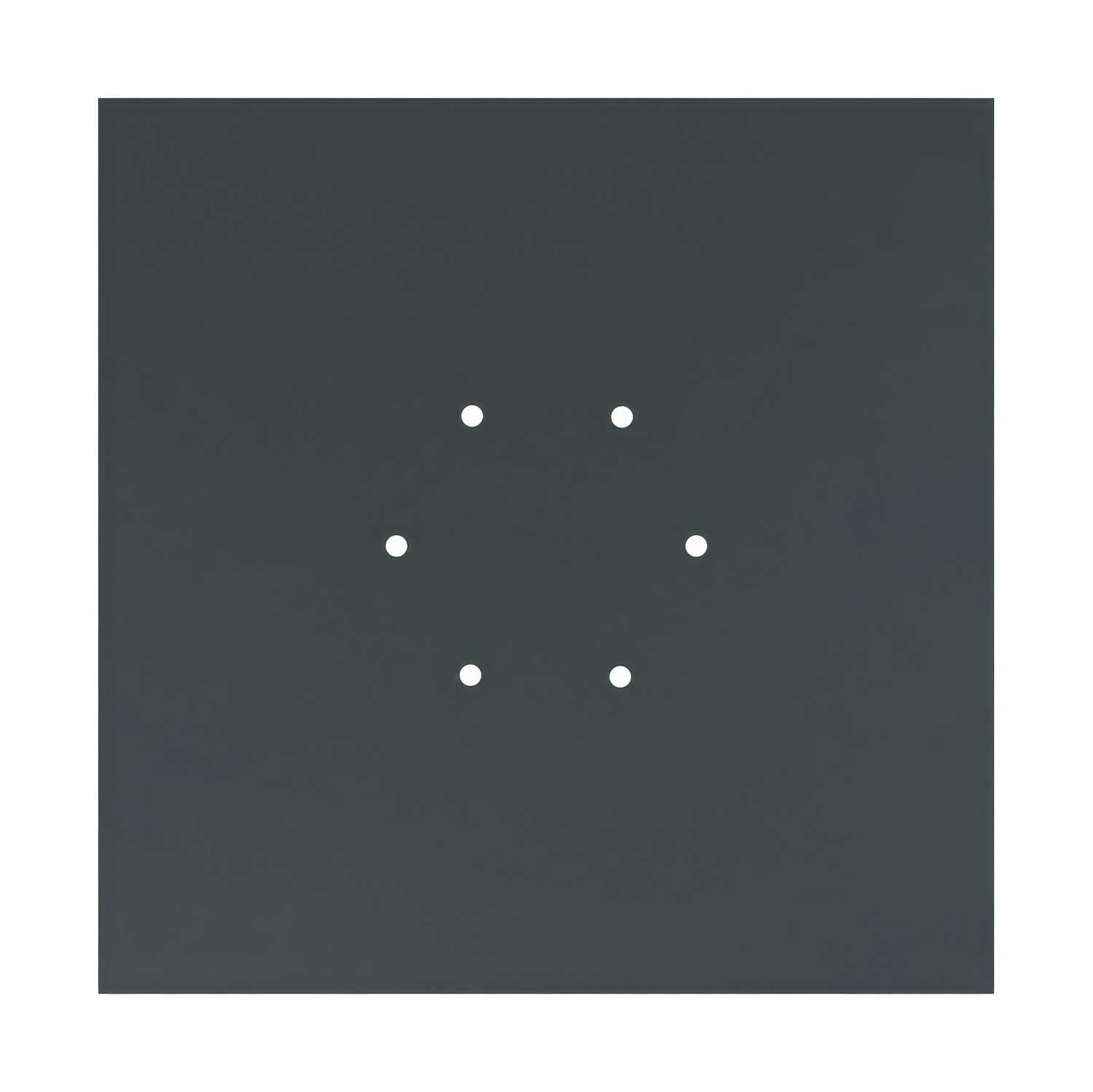 Rosone XXL Rose-One quadrato, 400 mm con 6 fori e 4 fori laterali - Antracite Bianco