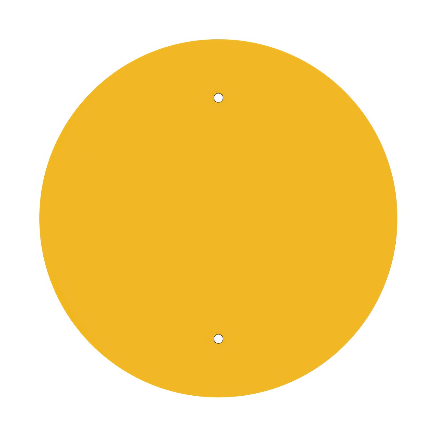 Rosone XXL Rose-One rotondo, diametro 400 mm con 2 fori e 4 fori laterali - Mostarda Bianco