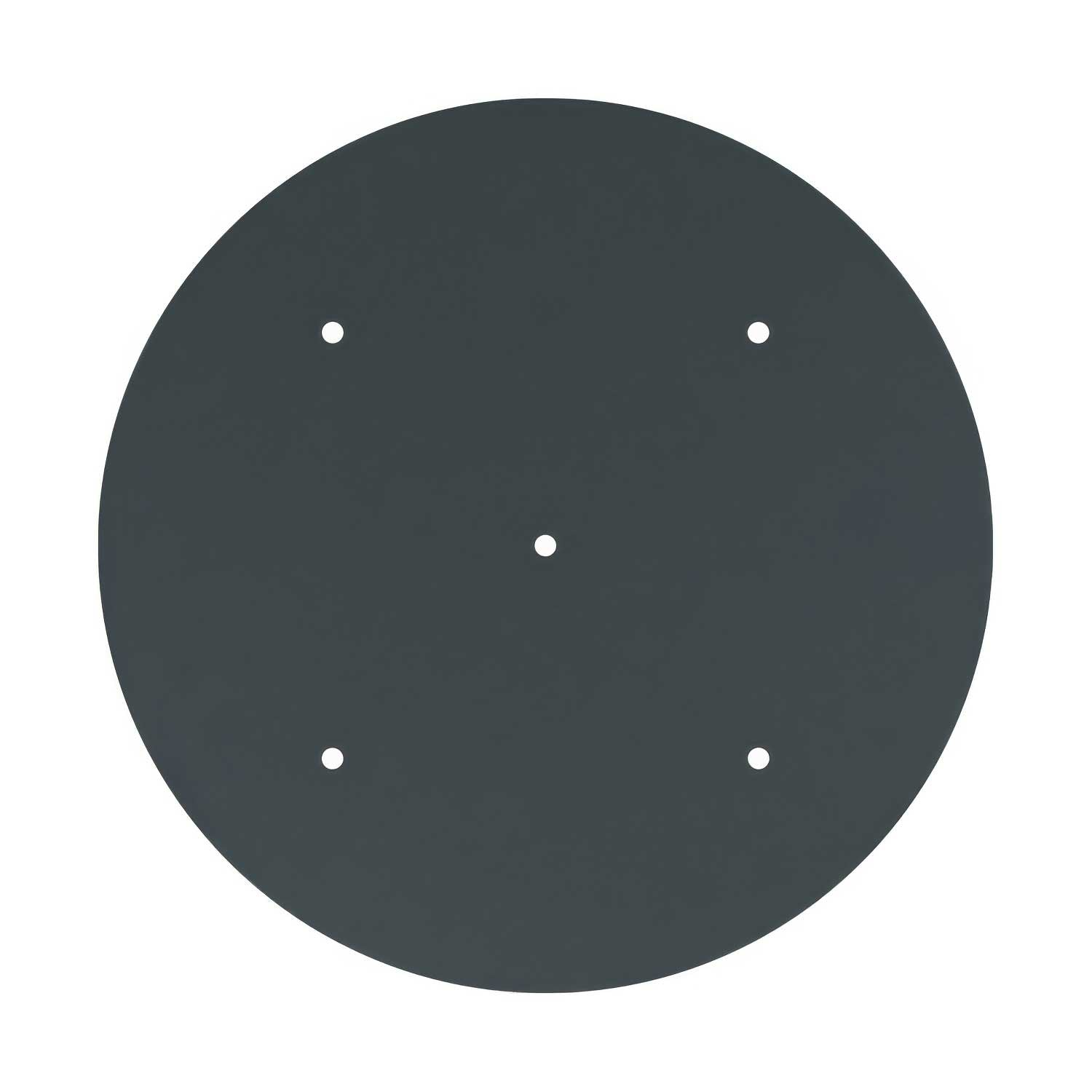 Rosone XXL Rose-One rotondo, diametro 400 mm con 5 fori e 4 fori laterali - Antracite Bianco