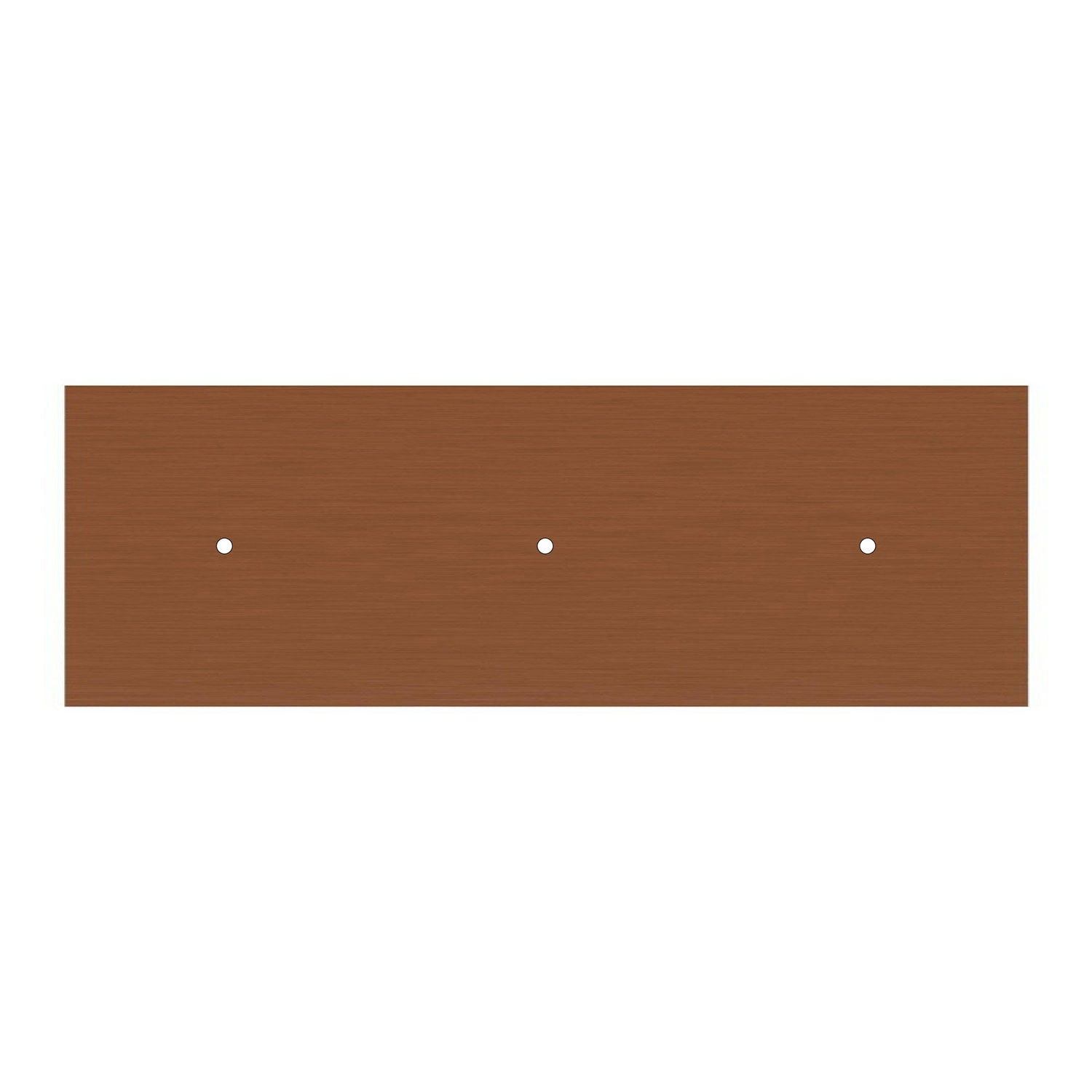 Rosone XXL Rose-One rettangolare a 3 fori in linea e 6 fori laterali, dimensioni 675 x 225 mm - Dibond Rame satinato Bianco