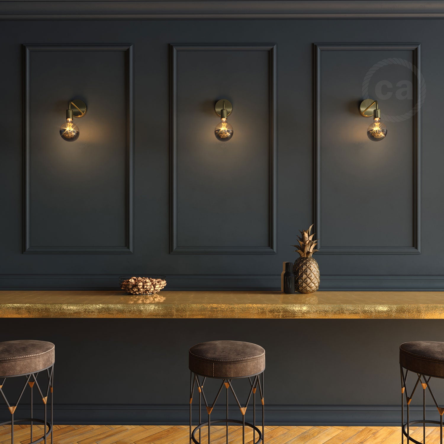 Tubo curvo di estensione 14 cm in metallo - Ottone