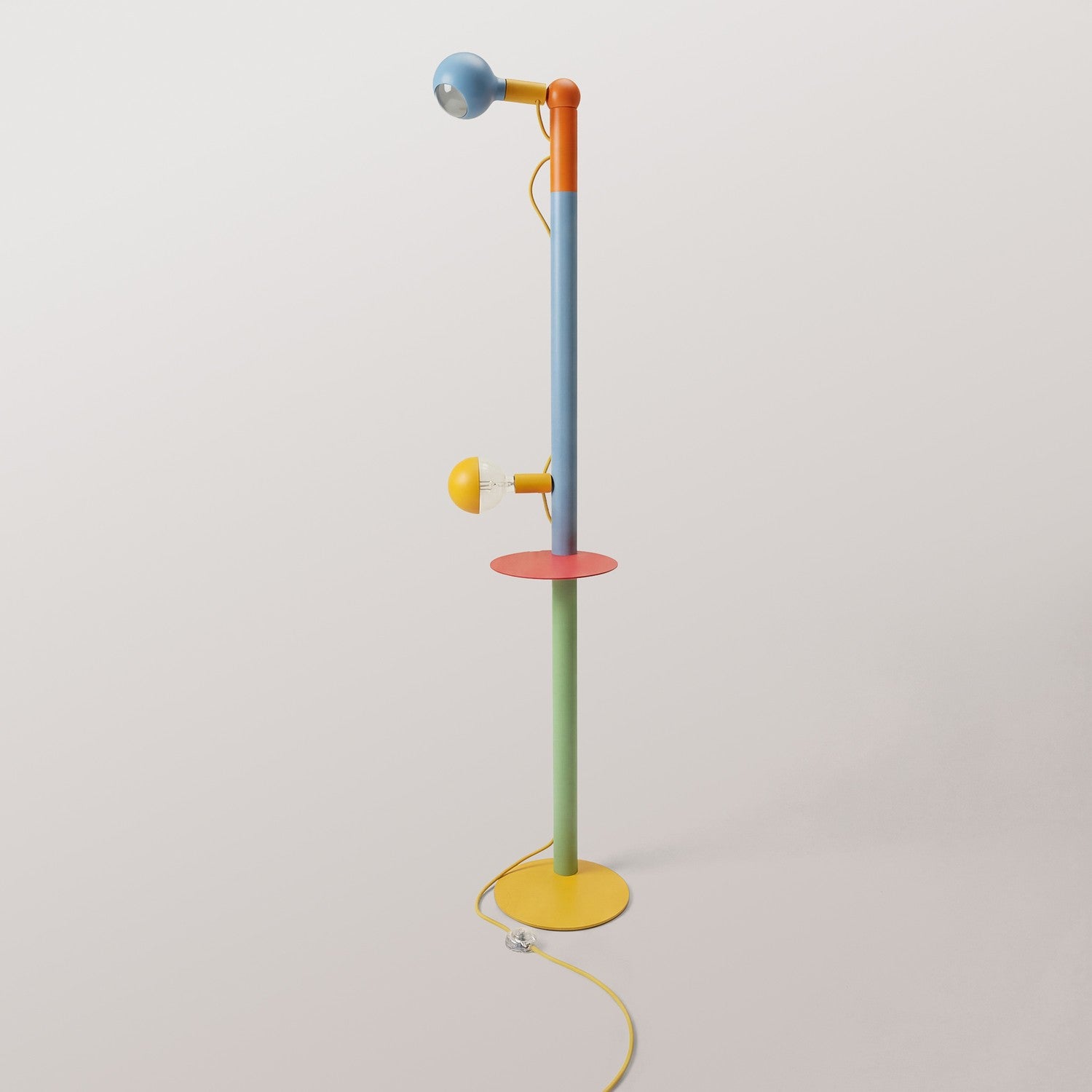 Rocco XXL - Stoječa svetilka multicolor z UK vtičem in žarnico Maria in Camo