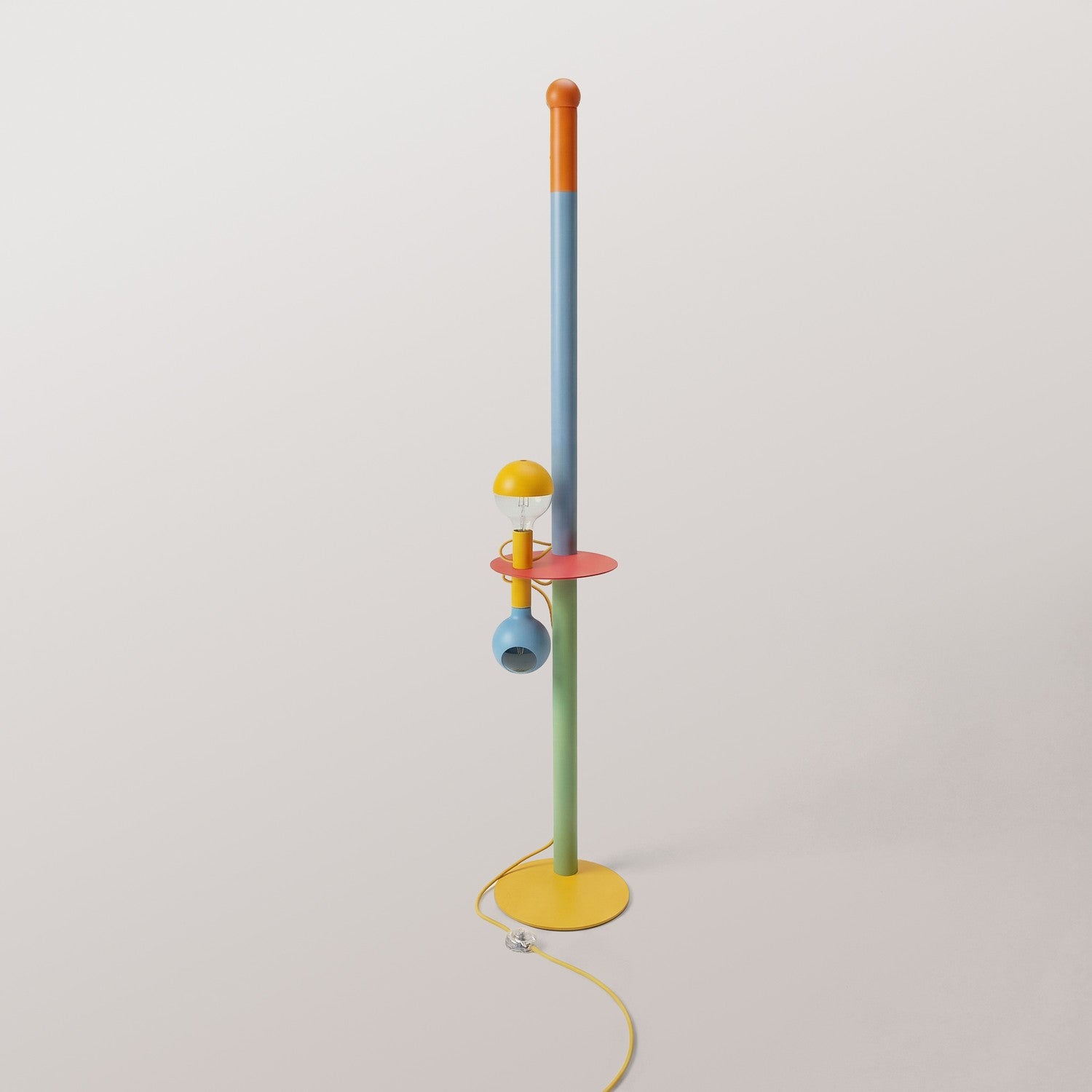 Rocco XXL - Stoječa svetilka multicolor z UK vtičem in žarnico Maria in Camo