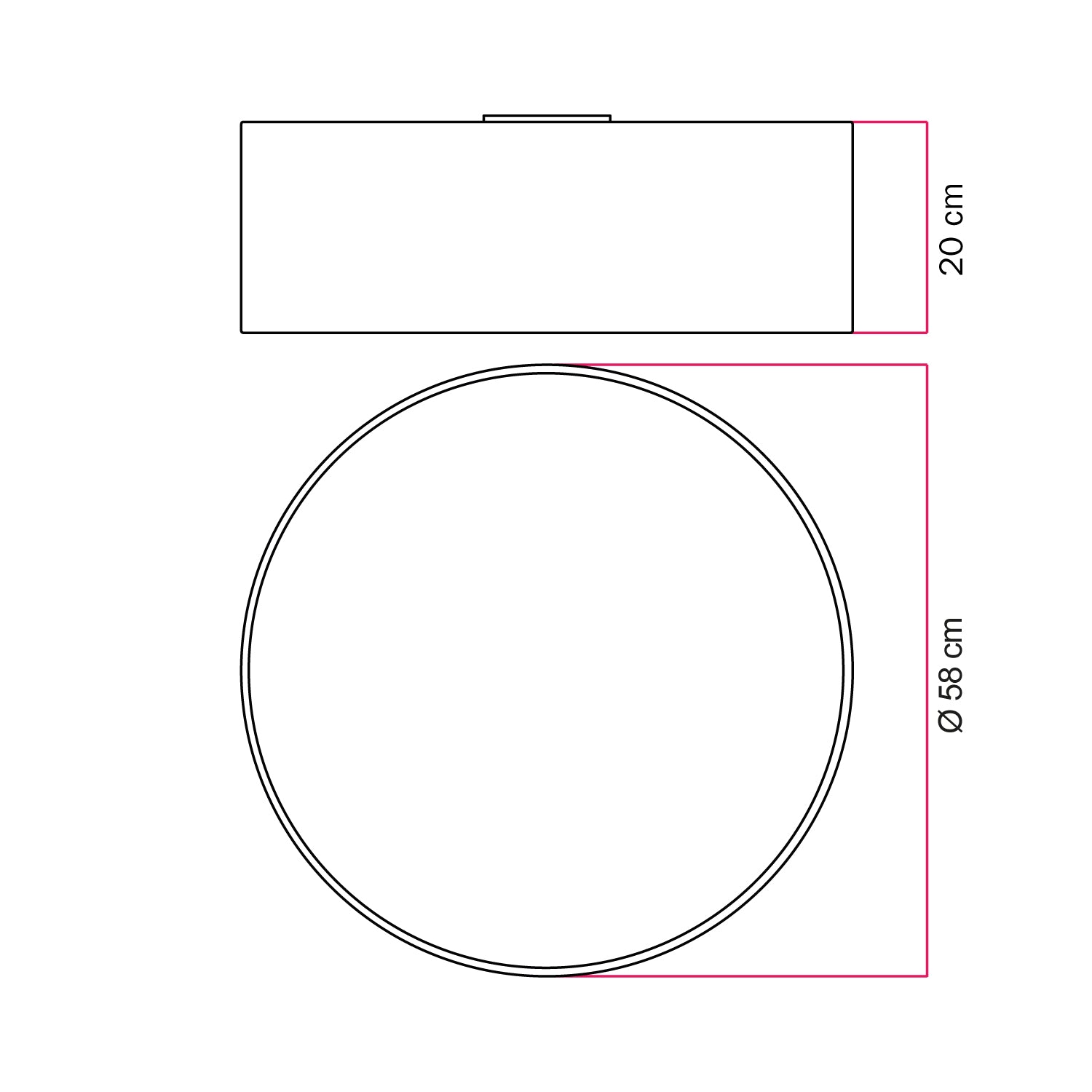 Plafoniera in tessuto Large Camelot marrone - Made in Italy