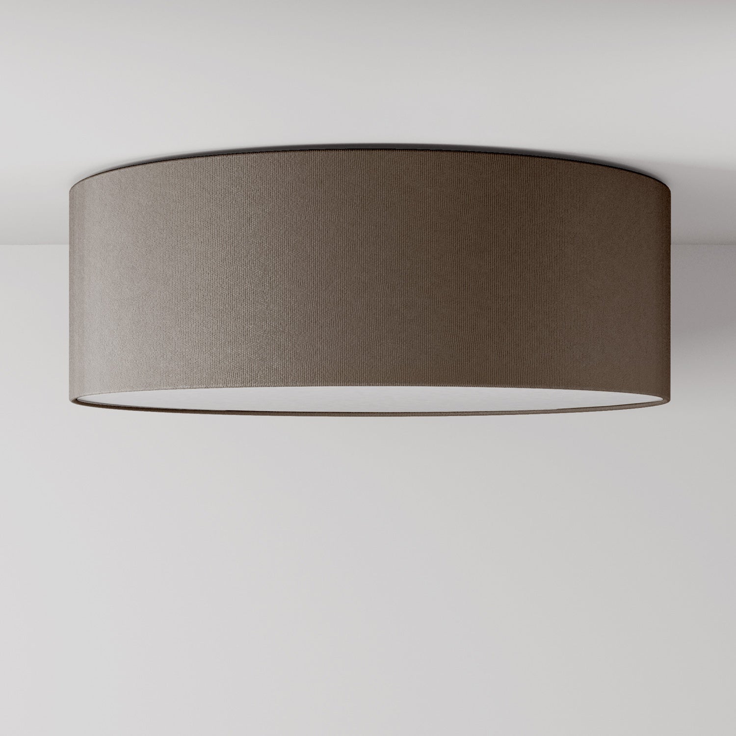 Plafoniera in tessuto Large Camelot marrone - Made in Italy