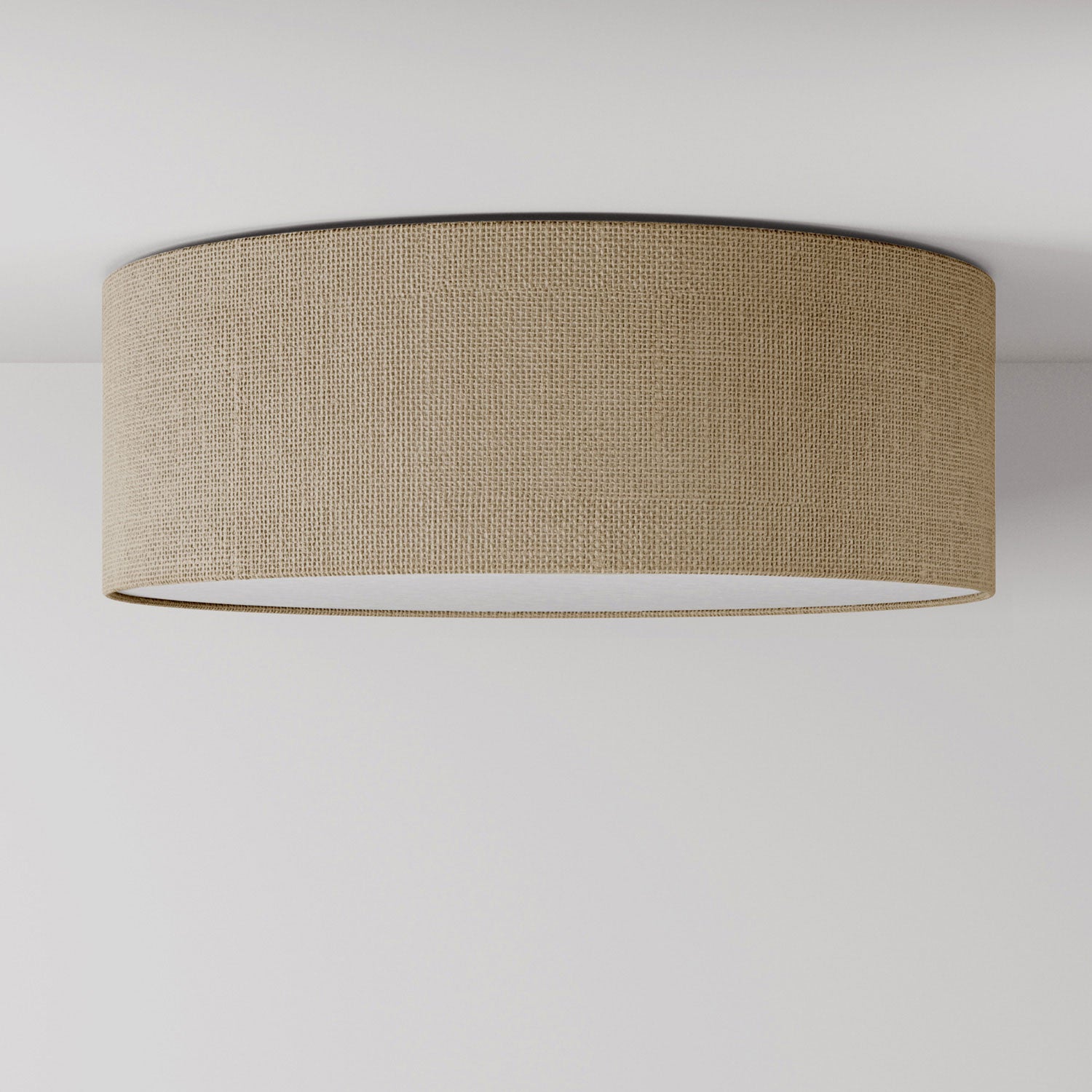 Plafoniera in tessuto Large Juta naturale - Made in Italy