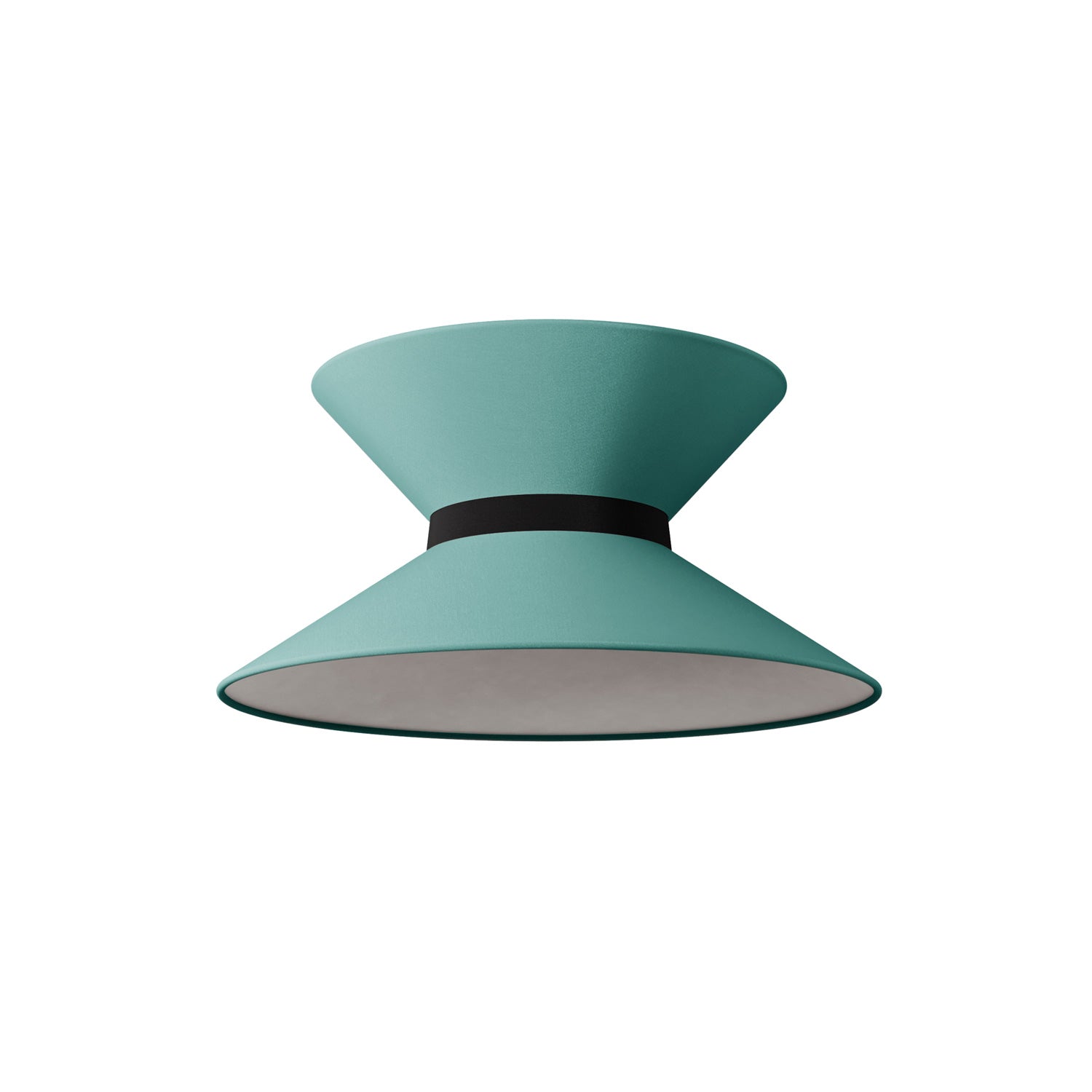 Paralume in tessuto Clessidra Teletta verde dubbio - Made in Italy Teletta antracite