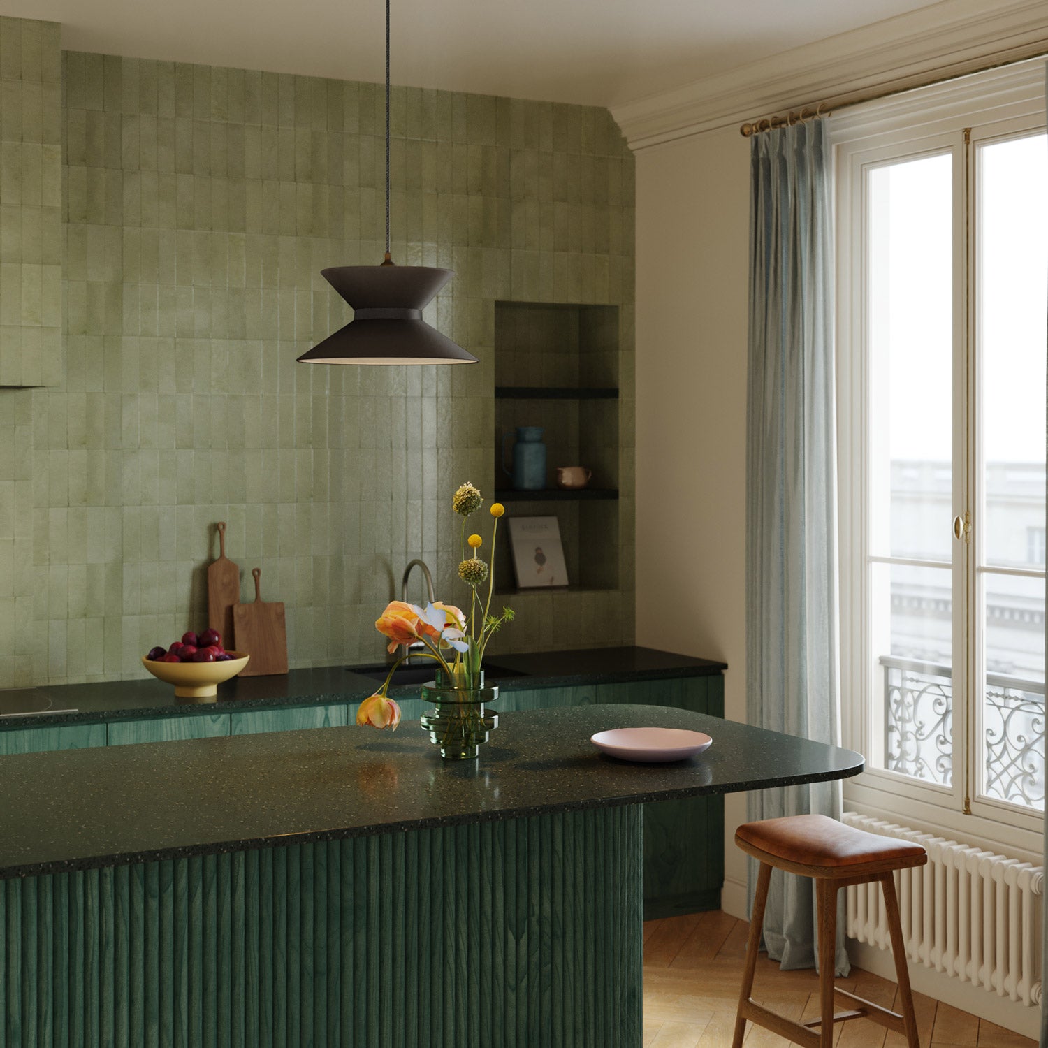 Paralume in tessuto Clessidra Teletta antracite - Made in Italy Teletta antracite