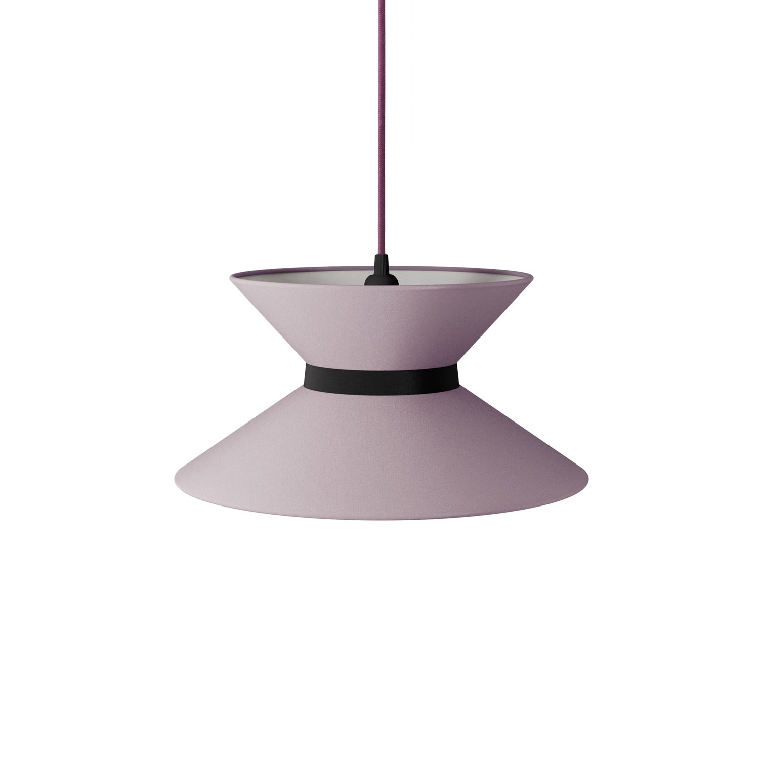 Paralume in tessuto Clessidra Teletta lilla - Made in Italy Teletta antracite