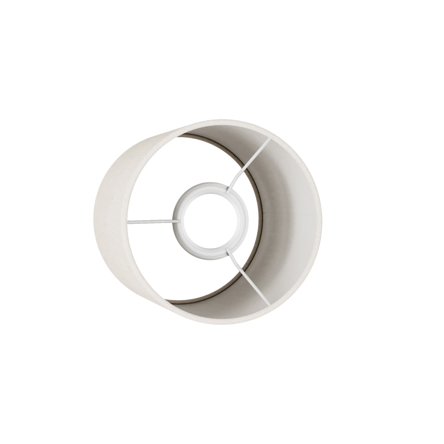 Paralume Cilindro S in tessuto con attacco E27 - Made in Italy - Juta Chiara