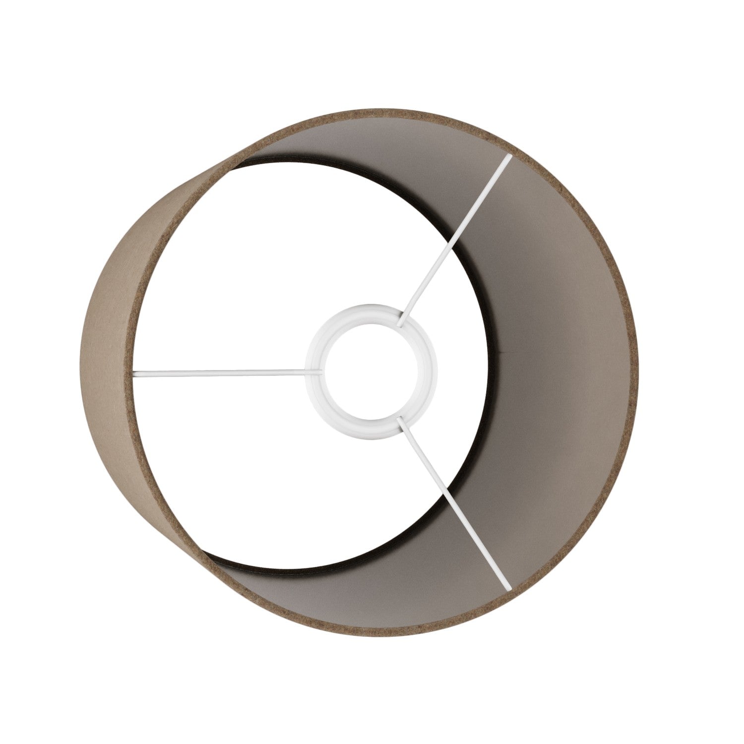 Paralume Cilindro M in tessuto con attacco E27 - Made in Italy - Lana Marrone