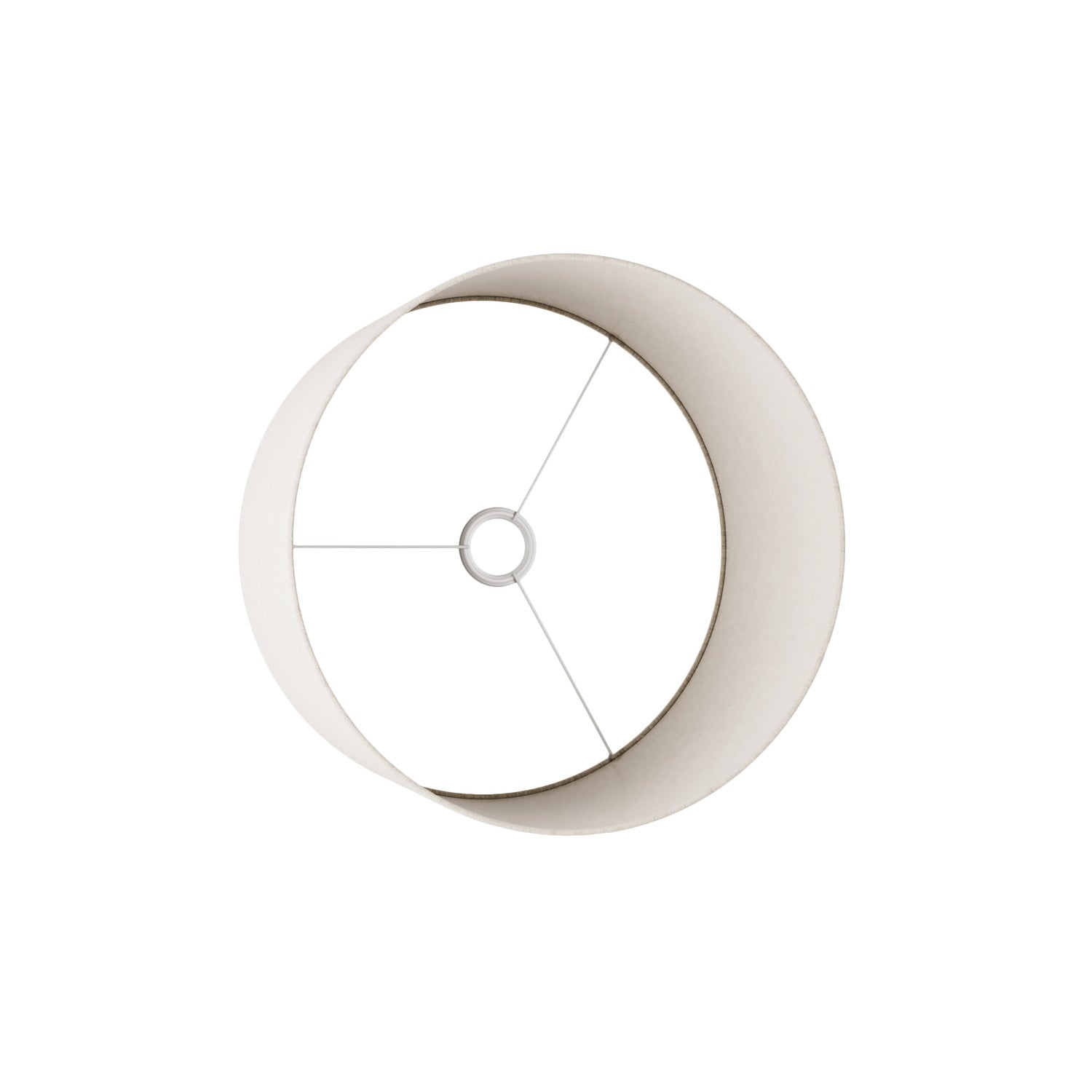 Paralume Cilindro L in tessuto con attacco E27 - Made in Italy - Lana Sabbia