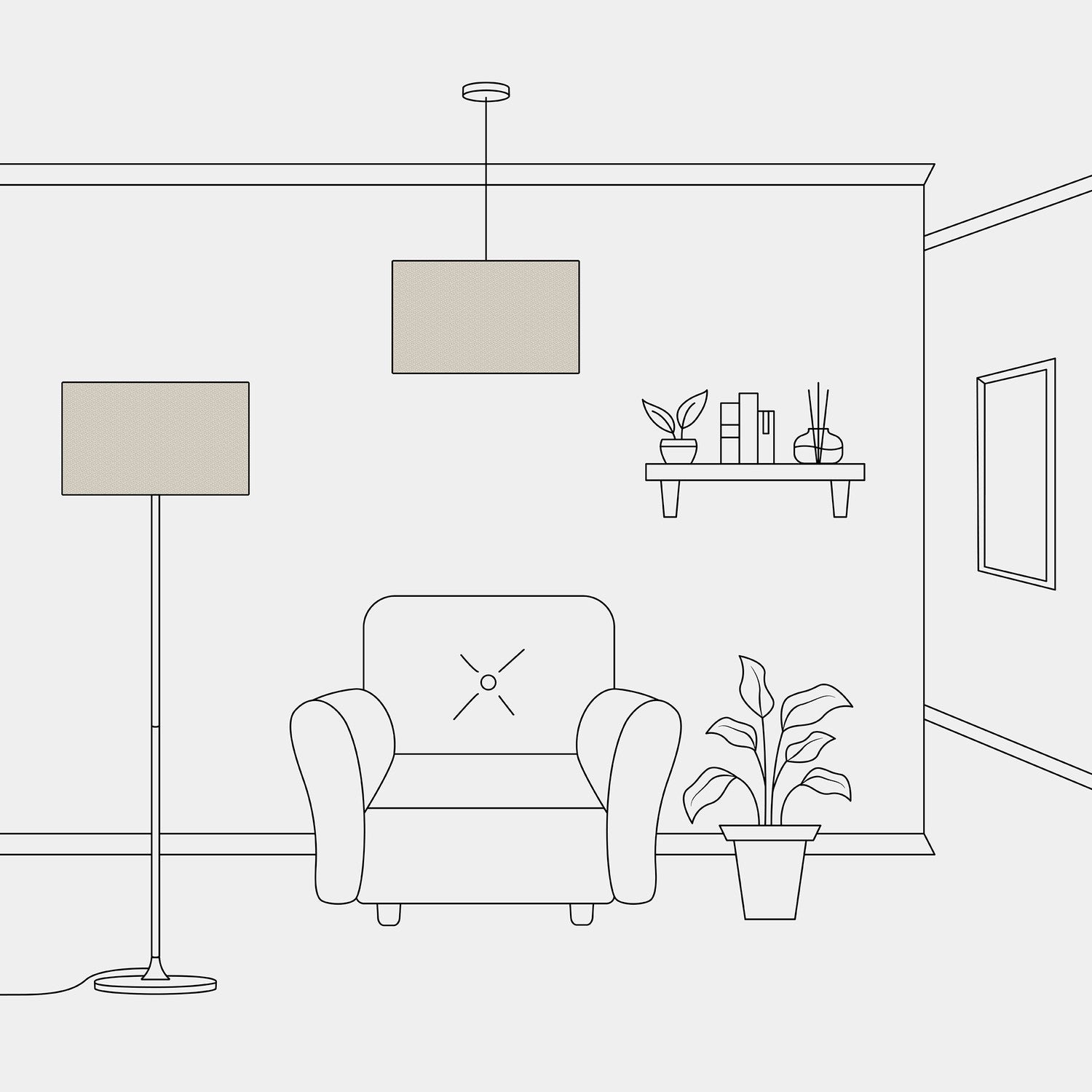 Paralume Cilindro XL in tessuto con attacco E27 - Made in Italy - Lana Beige