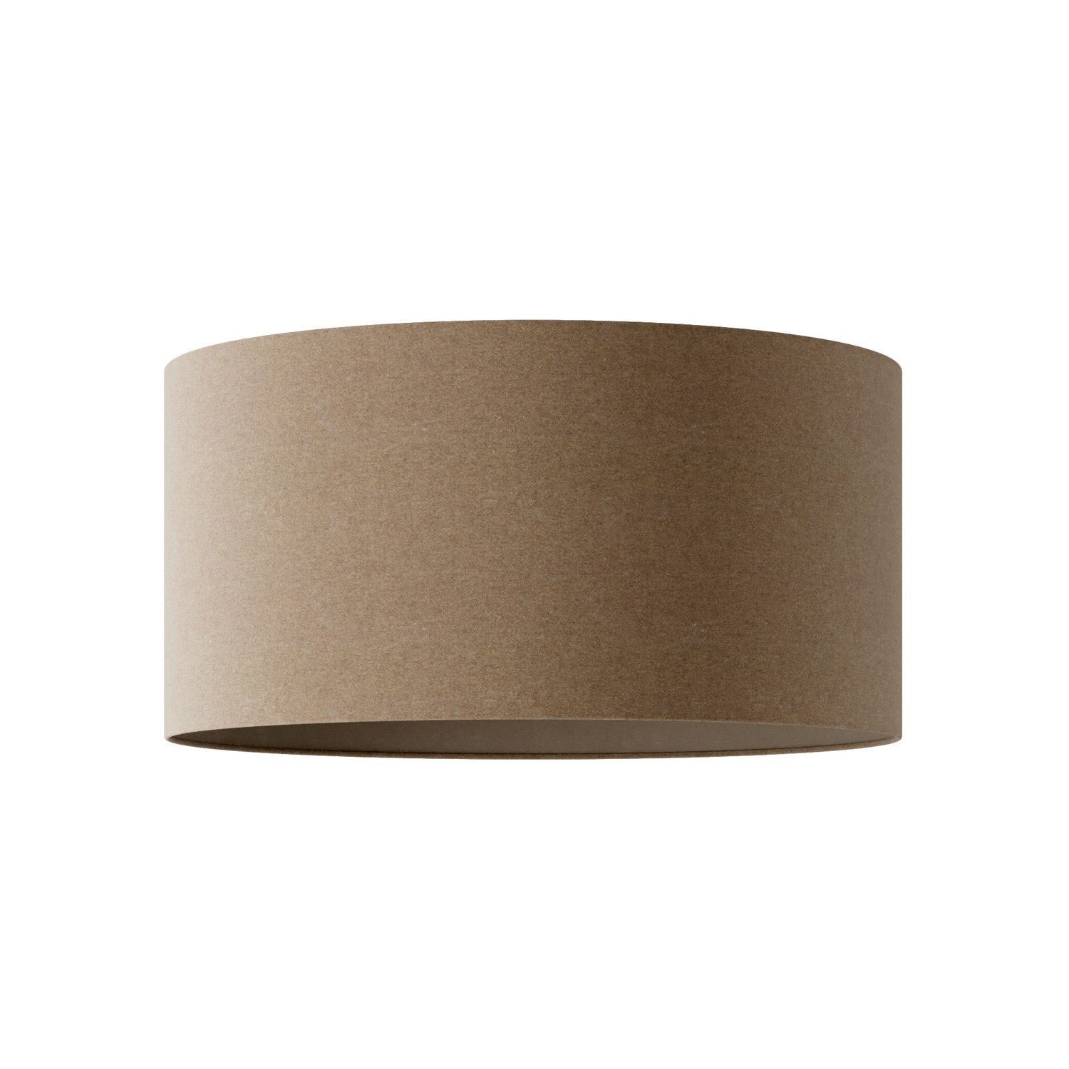 Paralume Cilindro XL in tessuto con attacco E27 - Made in Italy - Lana Marrone