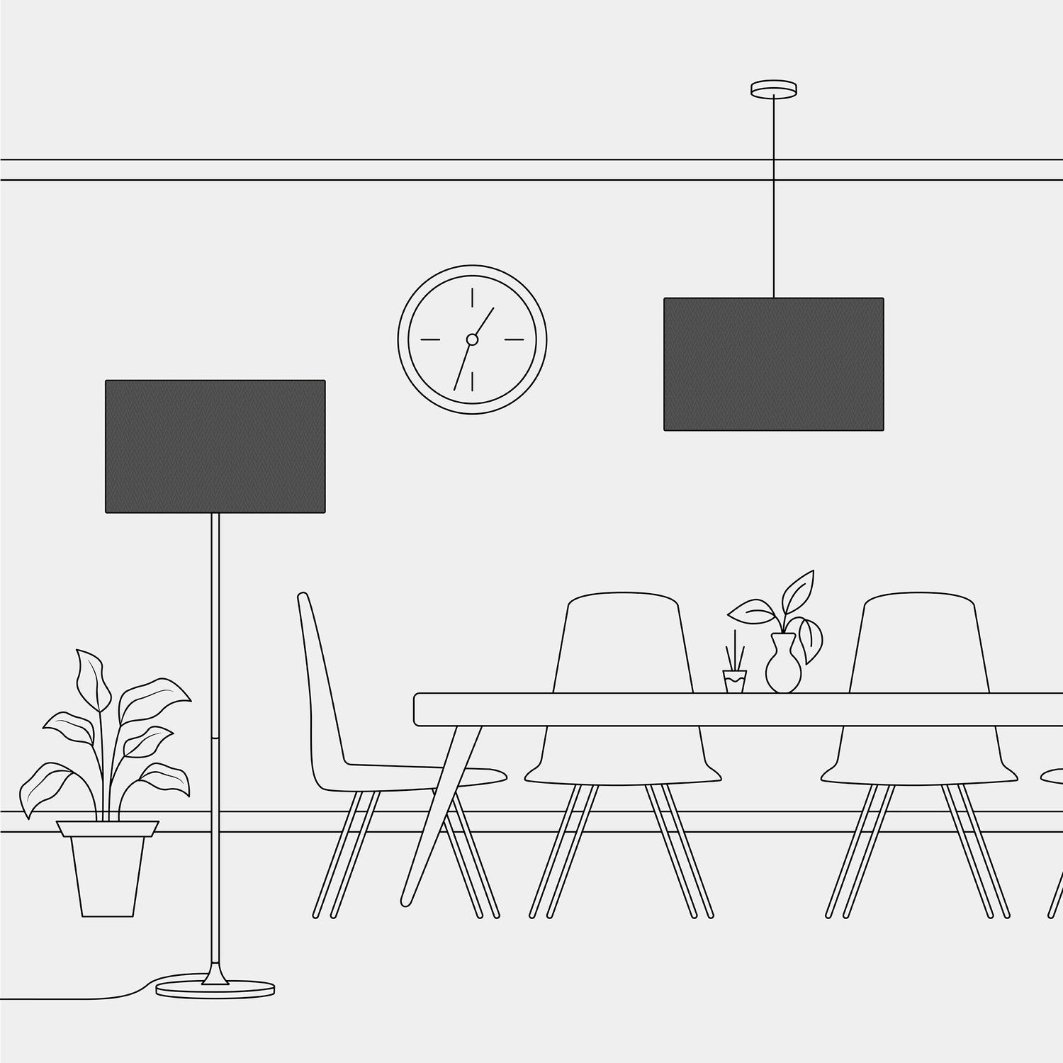 Paralume Cilindro XXL in tessuto con attacco E27 - Made in Italy - Teletta Antracite