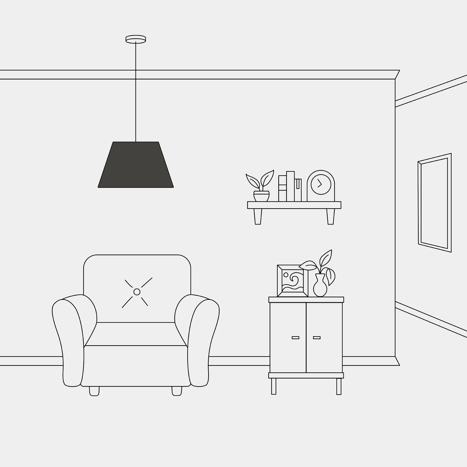 Paralume Impero M per sospensione con attacco E27 - Made in Italy - Lana Grigio Scuro