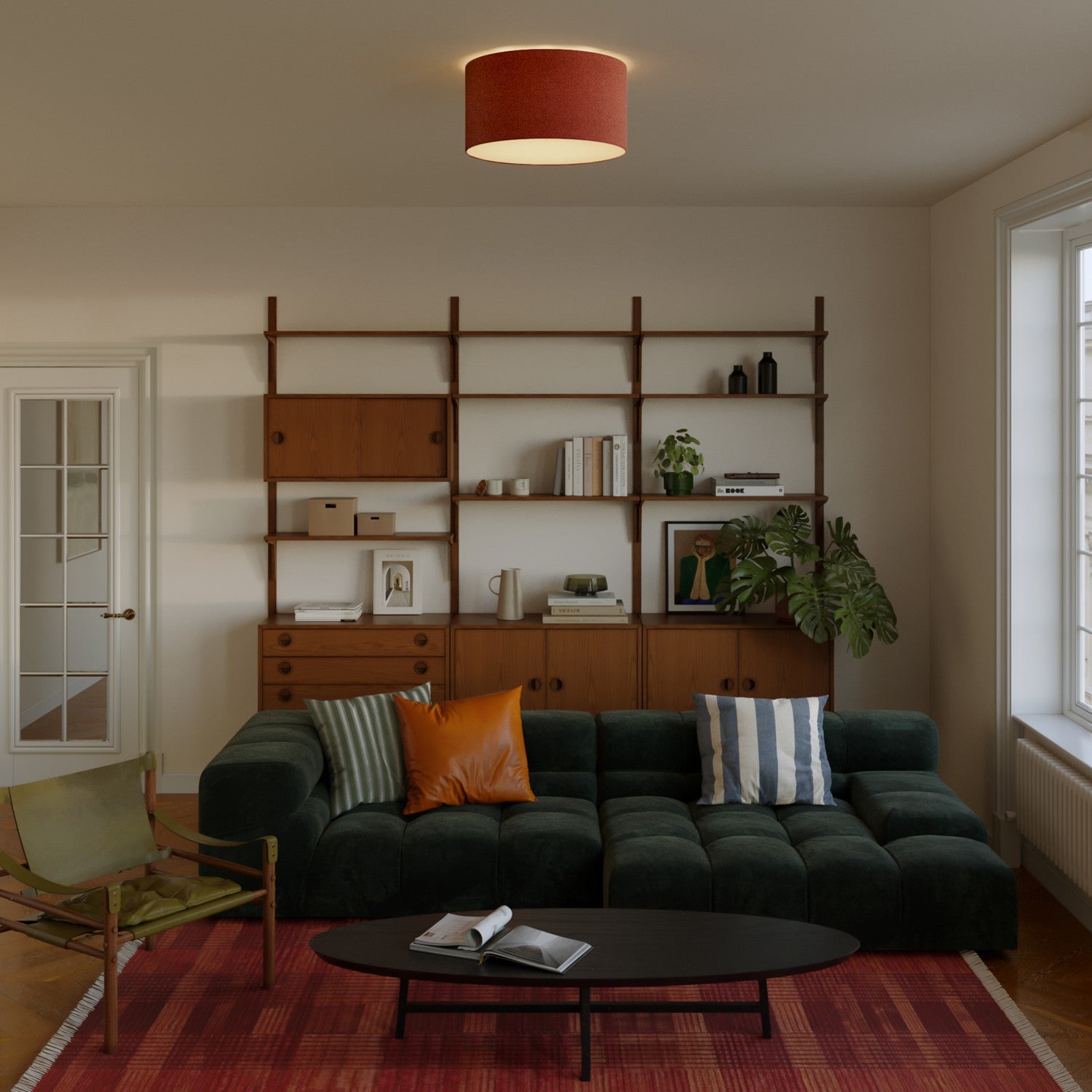 Plafoniera in tessuto Medium - Made in Italy - Lana Aragosta