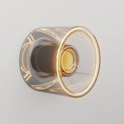 Applique con lampadina Ghost mini smoky - Nero