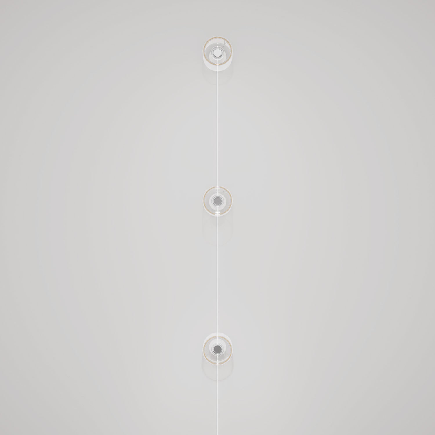 Lampada da parete Spostaluce con spina, 3 lampadine Ghost e cavo bianco