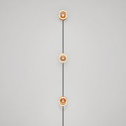 Lampada da parete Spostaluce con spina, 3 lampadine Ghost e cavo nero