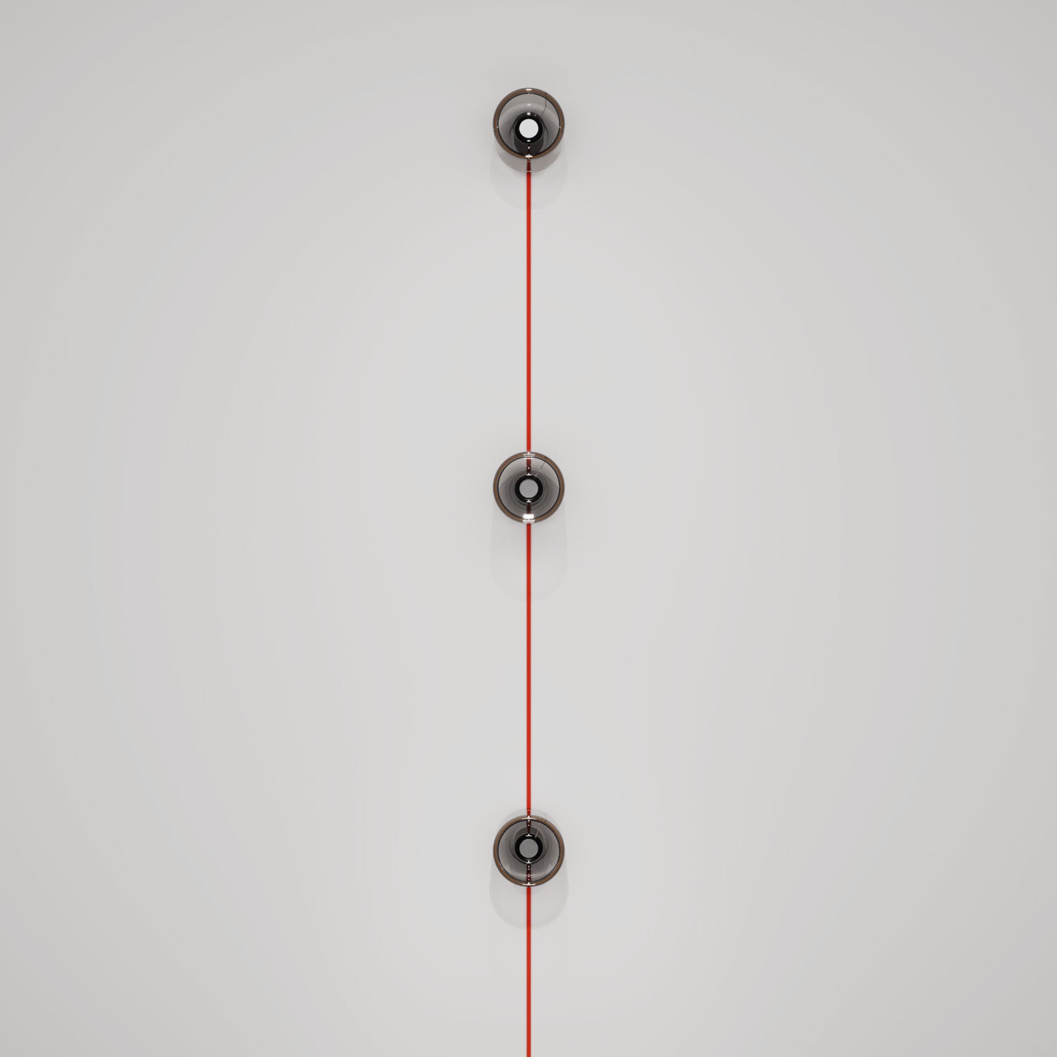 Lampada da parete Spostaluce con spina, 3 lampadine Ghost e cavo arancione