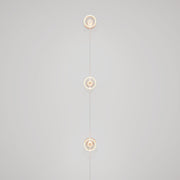 Lampada da parete Spostaluce con spina, 3 lampadine Ghost e cavo grigio melange