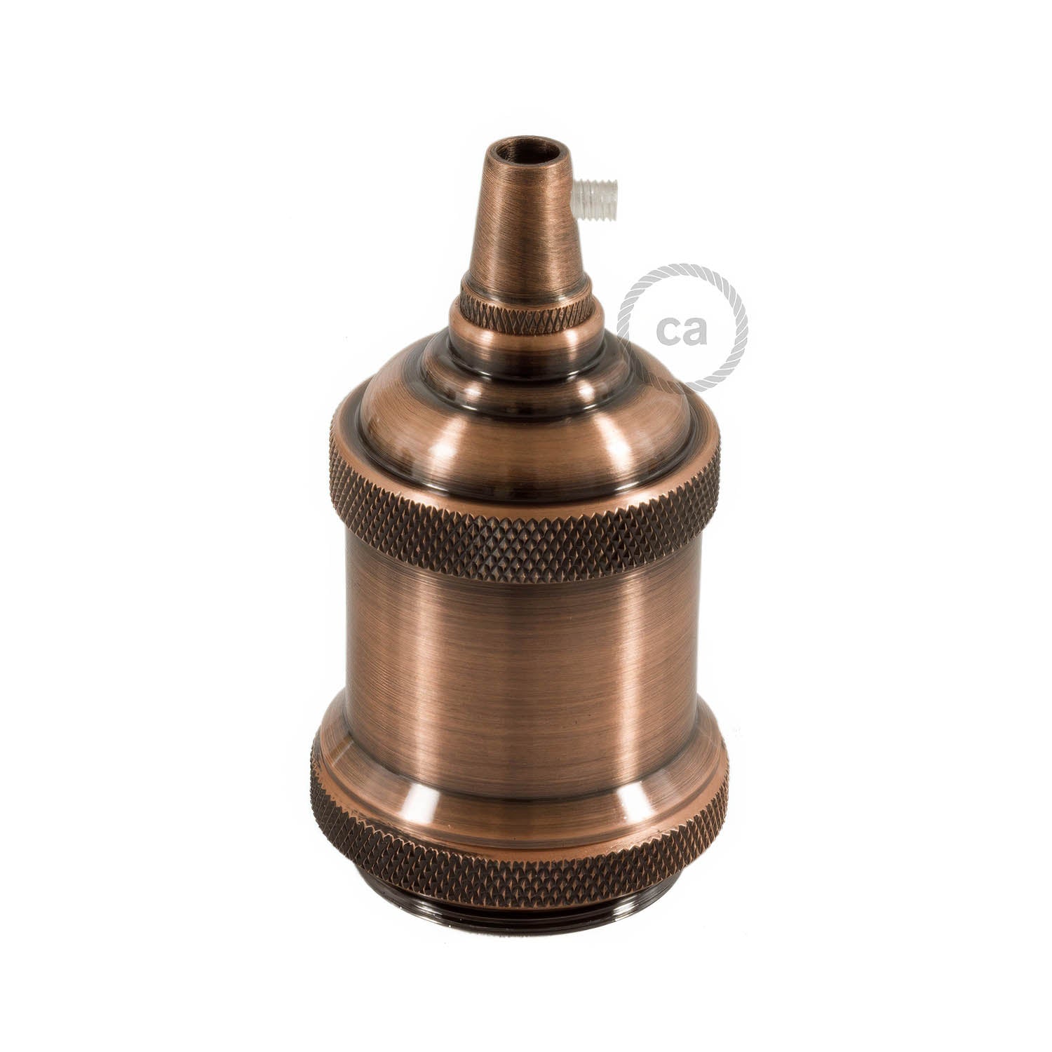 Kit portalampada E27 in alluminio vintage - Rame