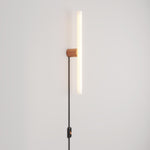 Lampada con spina con finitura metallica e lampadina LED lineare S14d - Rame satinato