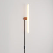 Lampada con spina con finitura metallica e lampadina LED lineare S14d - Rame satinato