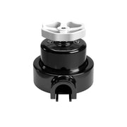 Kit interruttore/deviatore con manopola e base per Creative-Tubes in porcellana nera Bianco 1