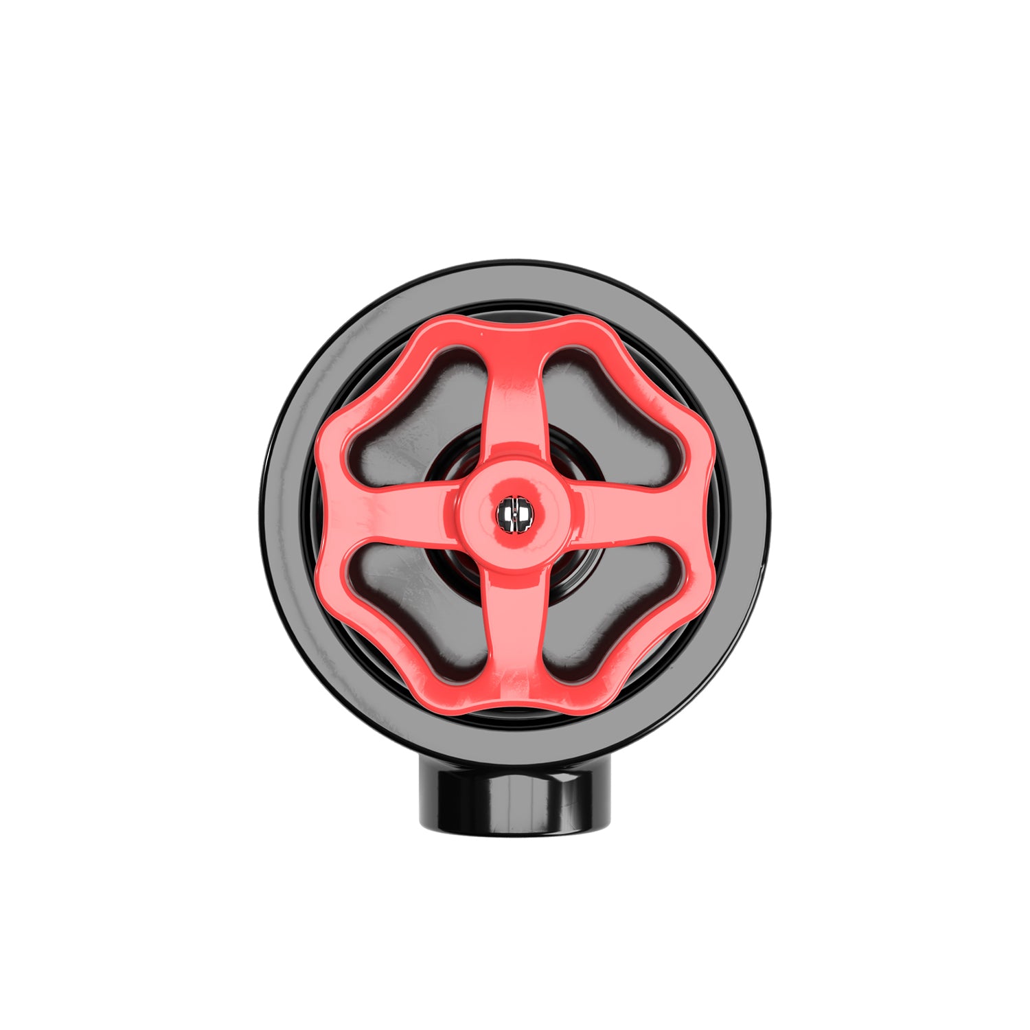 Kit interruttore/deviatore con manopola e base per Creative-Tubes in porcellana nera Rosso 1