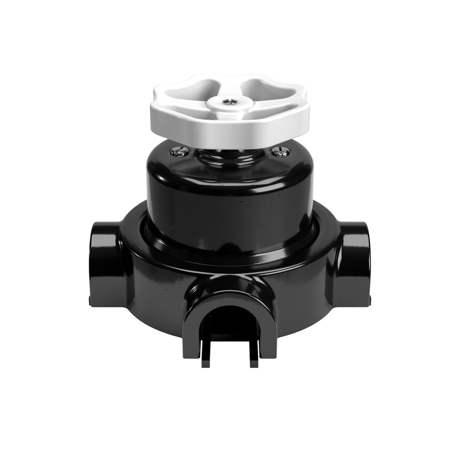 Kit interruttore/deviatore con manopola e base per Creative-Tubes in porcellana nera Bianco 3