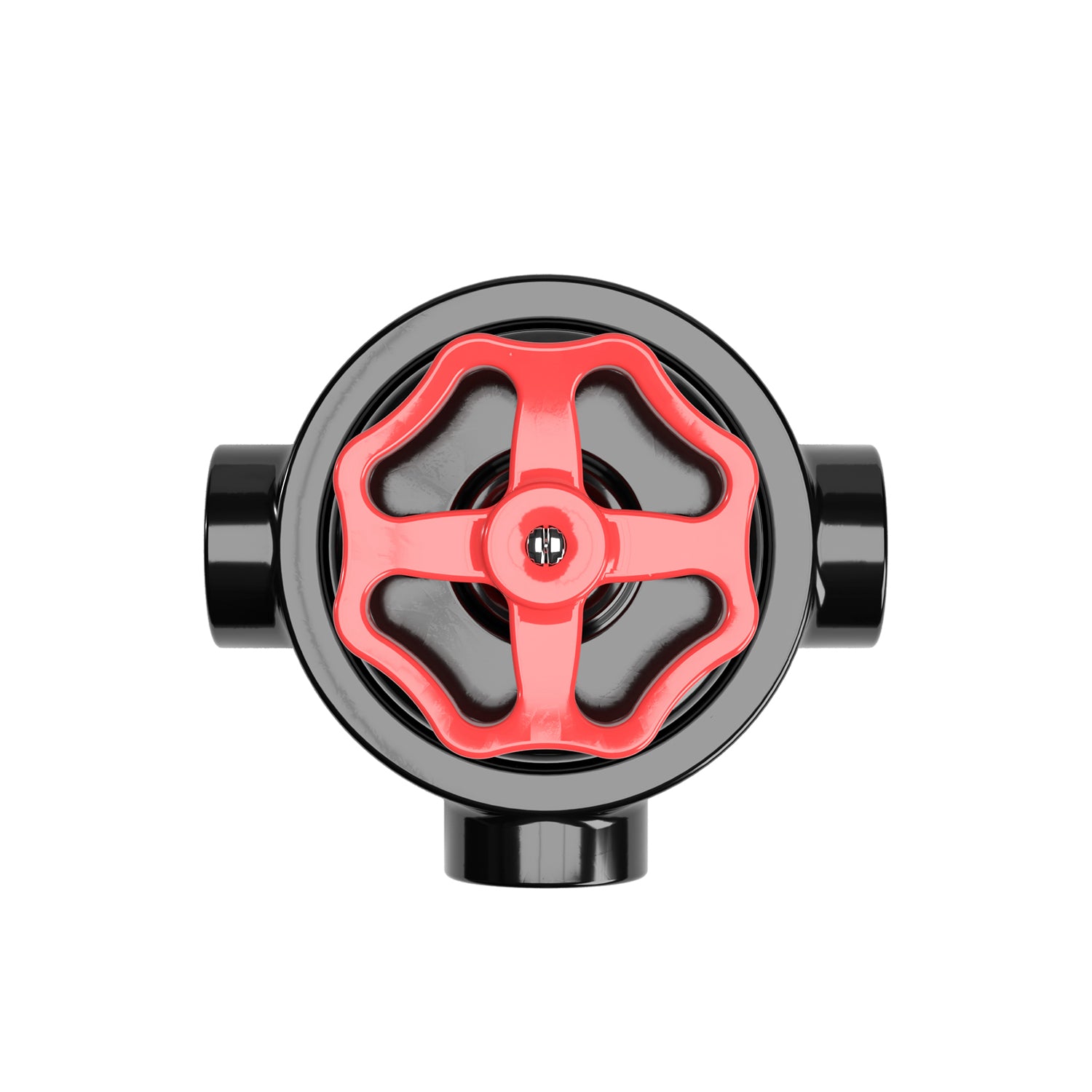 Kit interruttore/deviatore con manopola e base per Creative-Tubes in porcellana nera Rosso 3