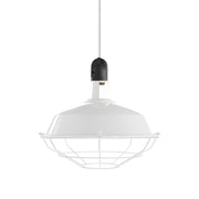 Paralume Harbour con gabbia in metallo - Bianco