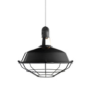 Paralume Harbour con gabbia in metallo - Nero